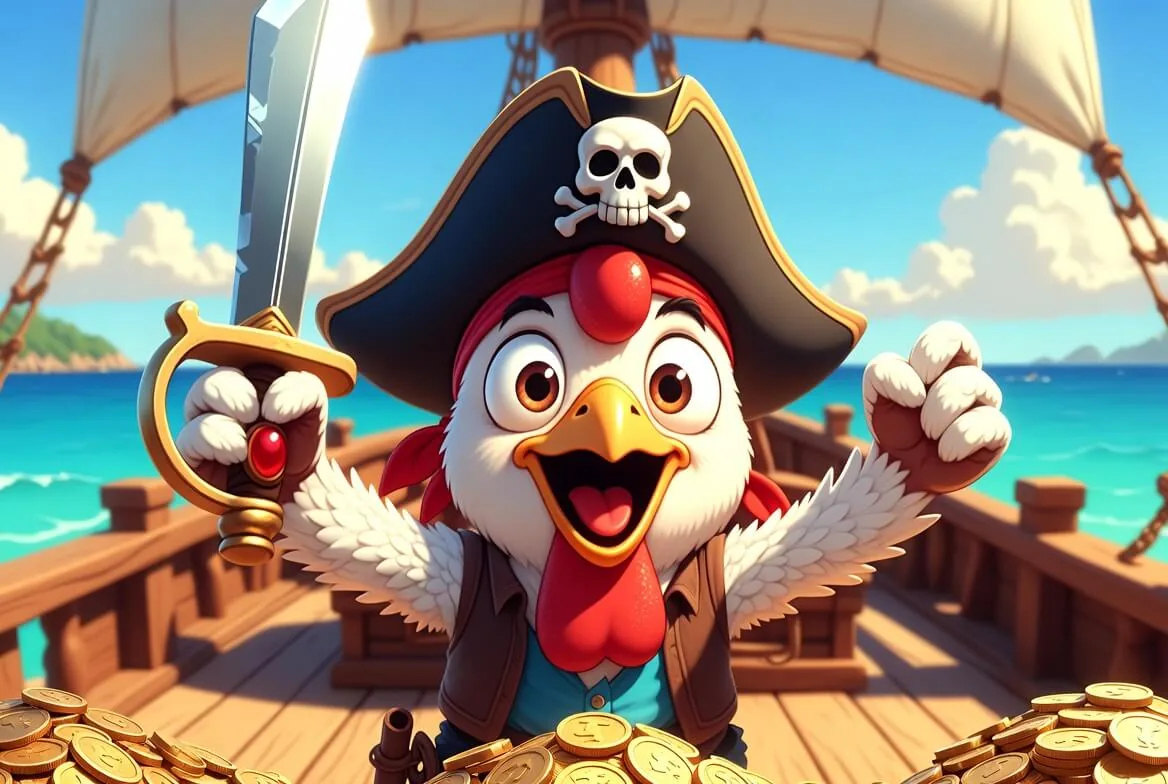 Chicken Pirate crash game pirate-ship interface